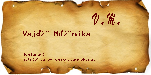 Vajó Mónika névjegykártya